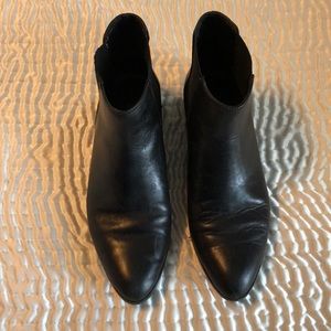 Ann Taylor Black Leather Ankle Boot